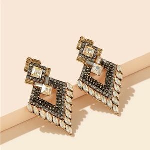 Glamorous Bejeweled Fashion Earrings